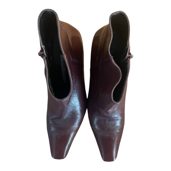 Etienne Aligner women’s  "Filly" Brown Patent Leather Square Toe Ankle Boots 7 M - Picture 4 of 12